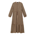 Printed Chiffon Midi Dress