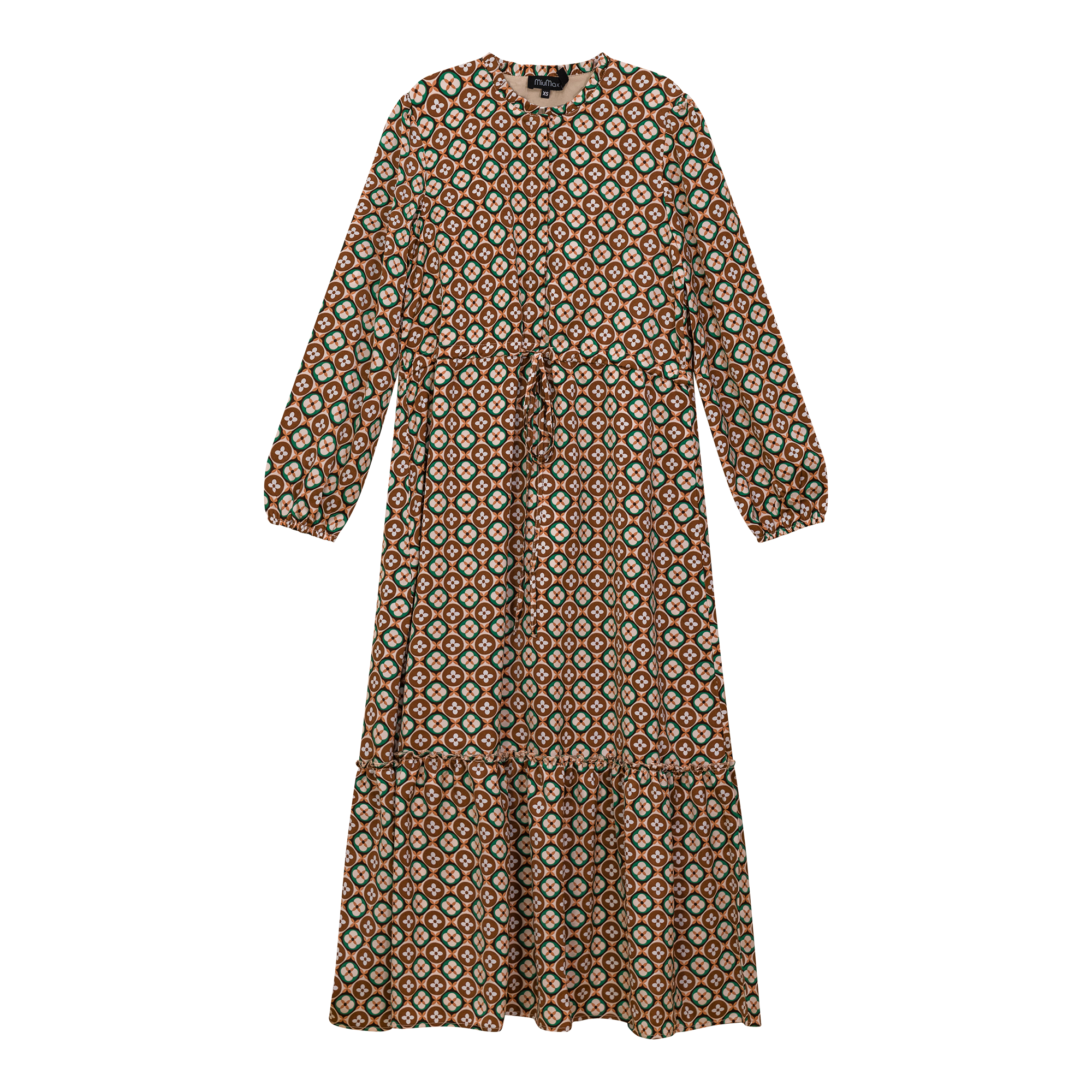 Printed Chiffon Midi Dress