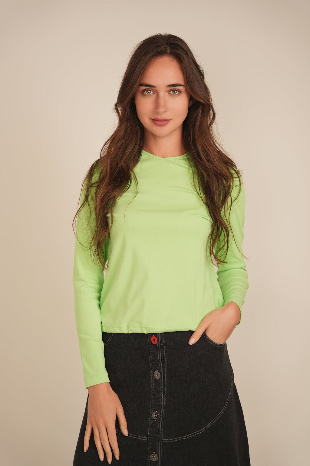 V Neck Bungee Tee