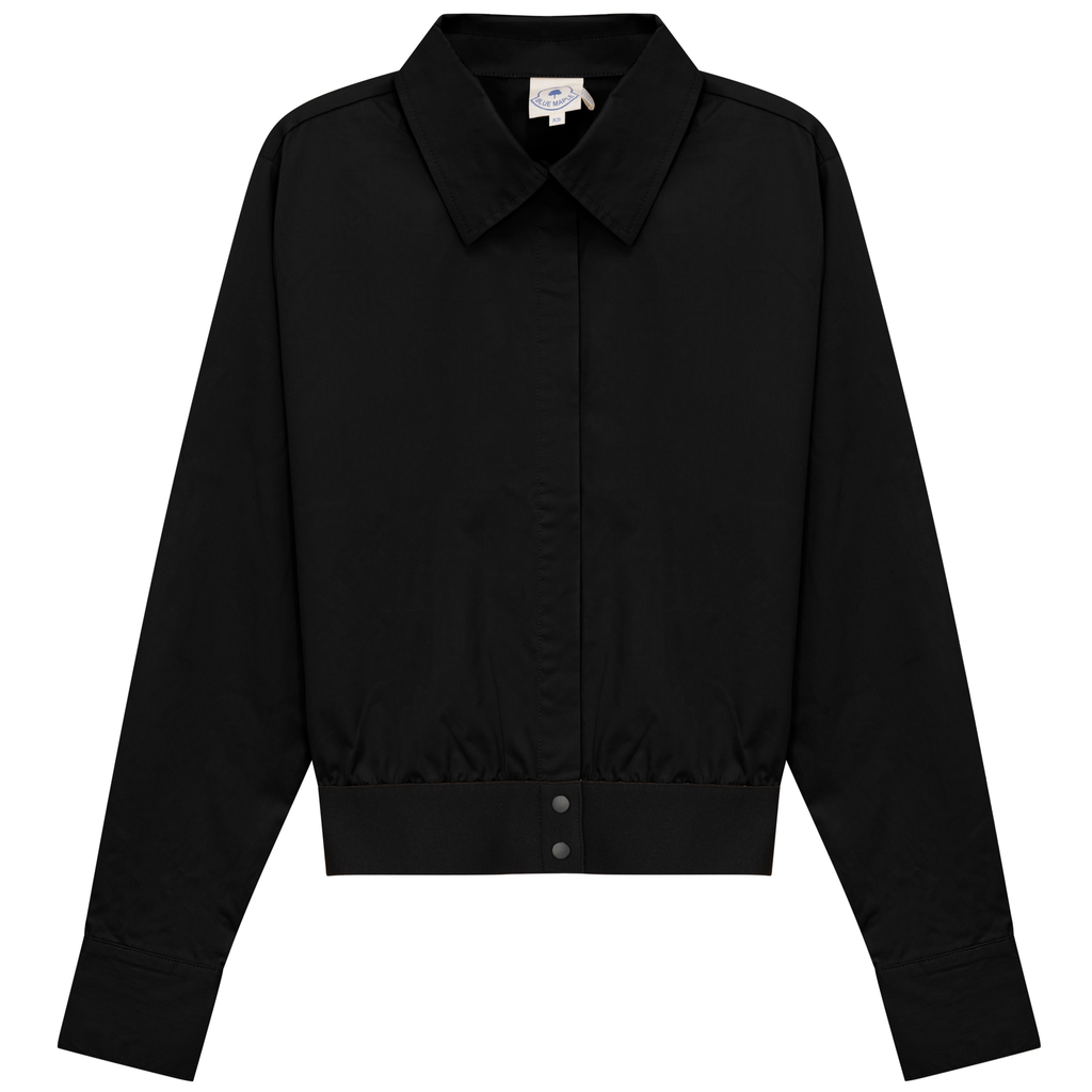 Cropped Cotton Belt Blouse