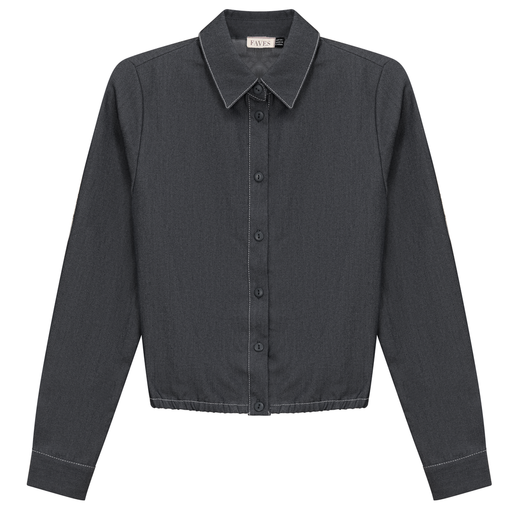 Cropped Chambray Shirt