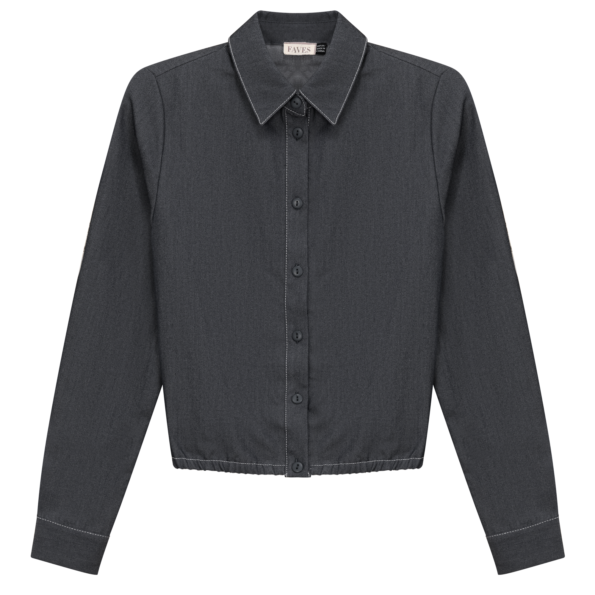 Cropped Chambray Shirt