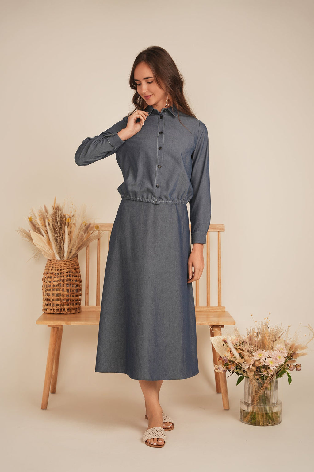 Cropped Chambray Shirt