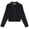 Cropped Denim Elastic Shirt