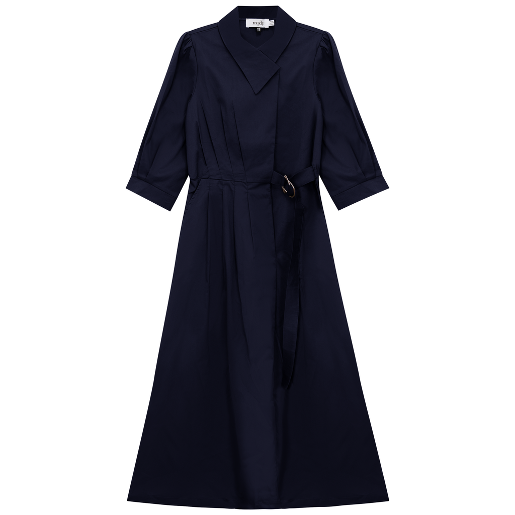 Cotton Midi Wrap Dress