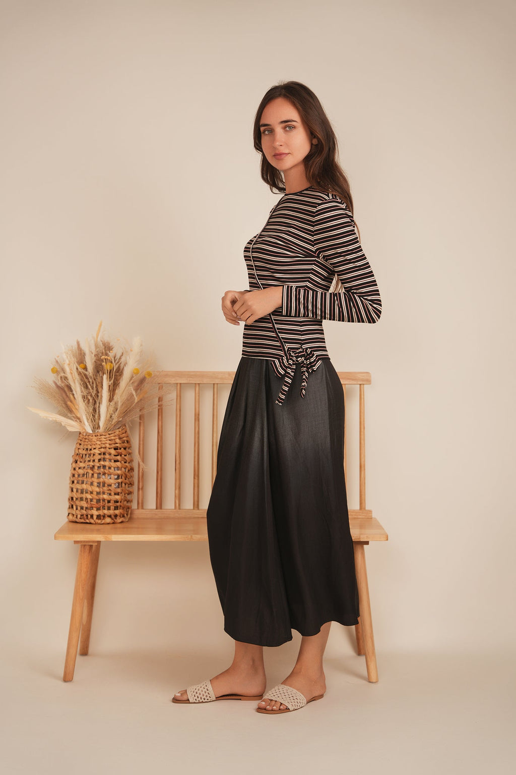 Striped Wrap Tee