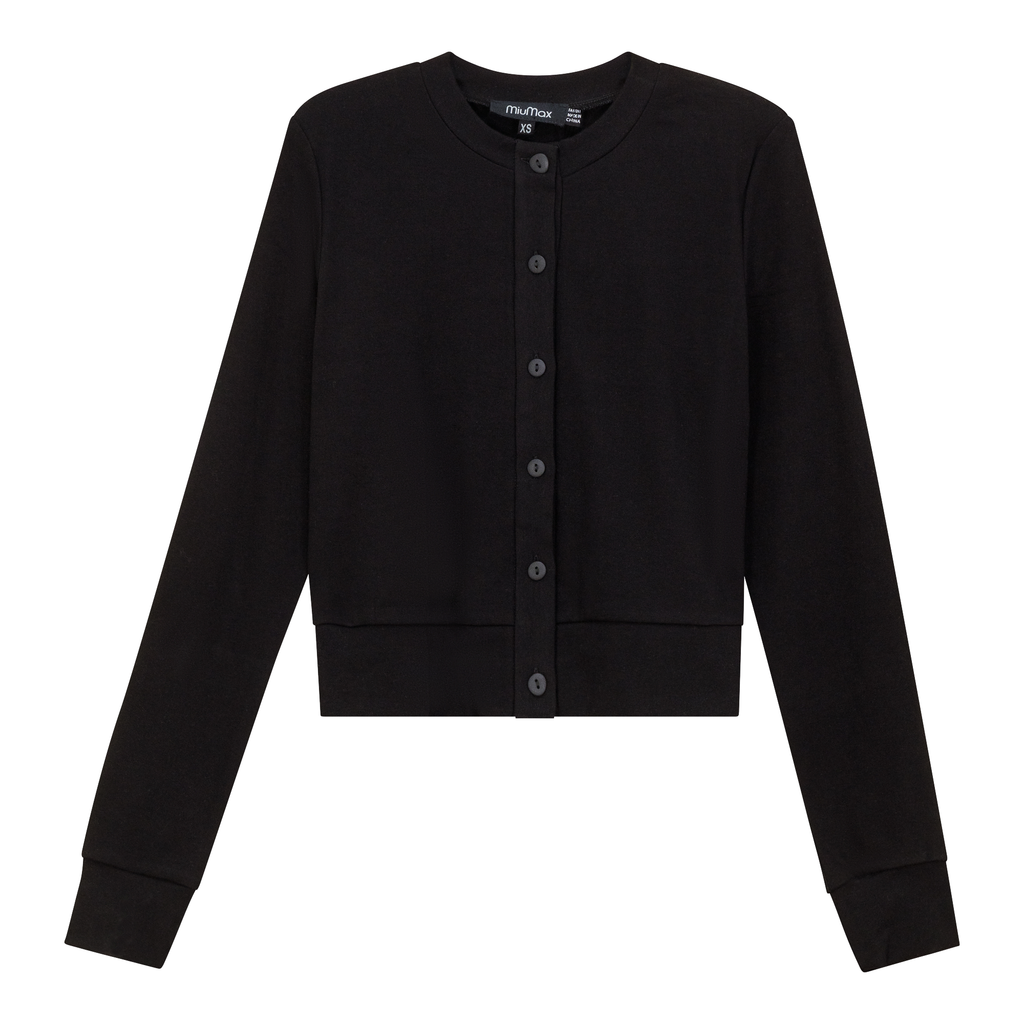 Cropped Ribbed Cardigan