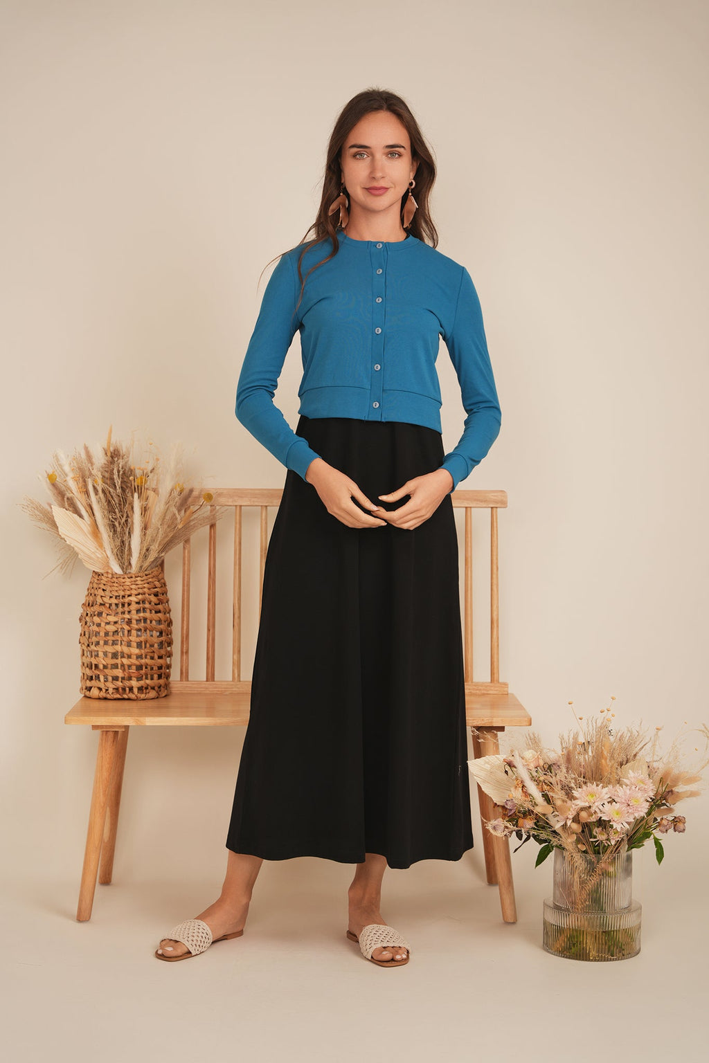 Cropped Ribbed Cardigan