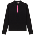 Henley Contrast Zip Tee