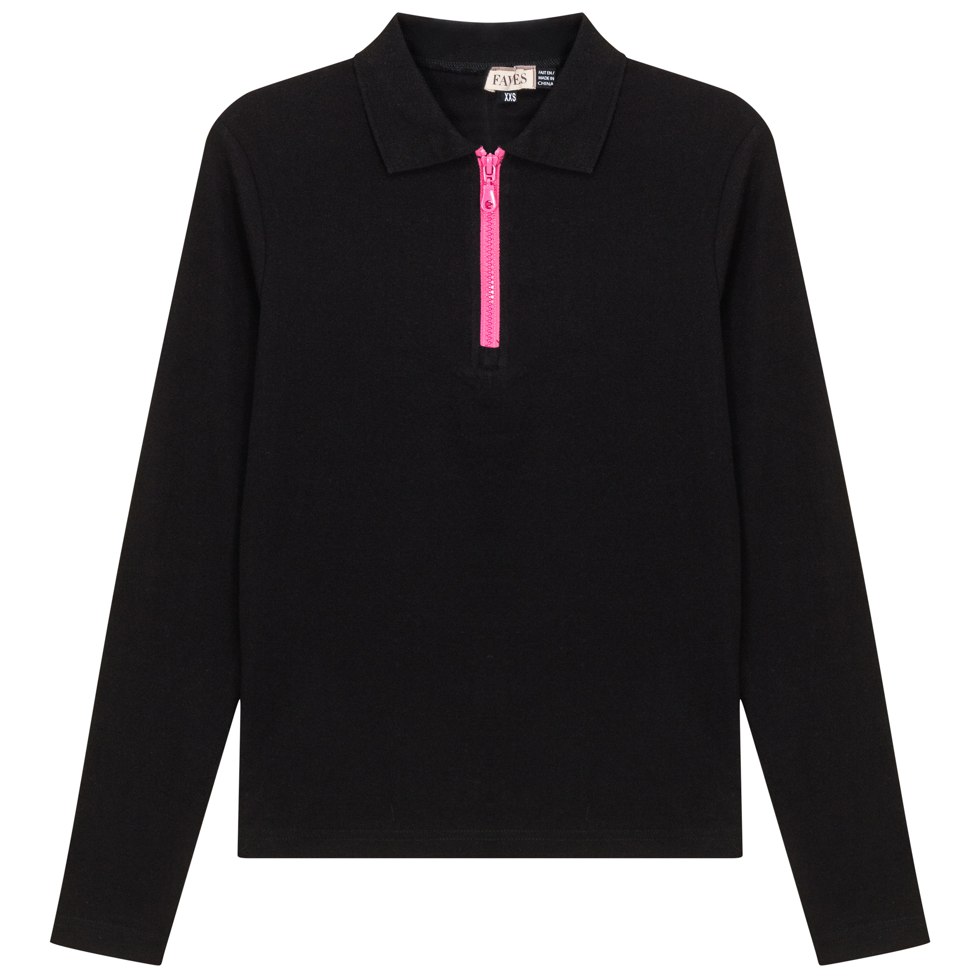 Henley Contrast Zip Tee