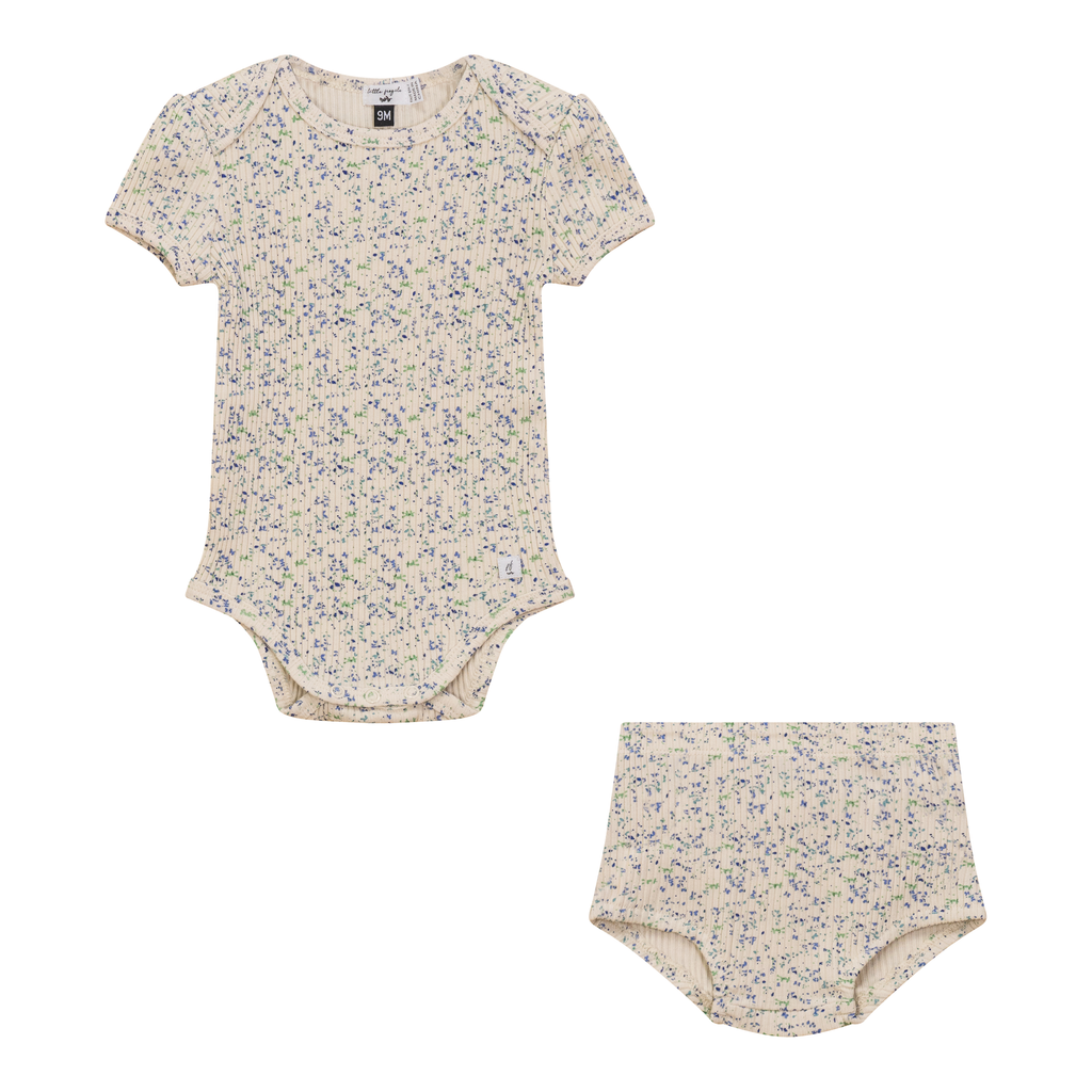 Flower Print Romper Set