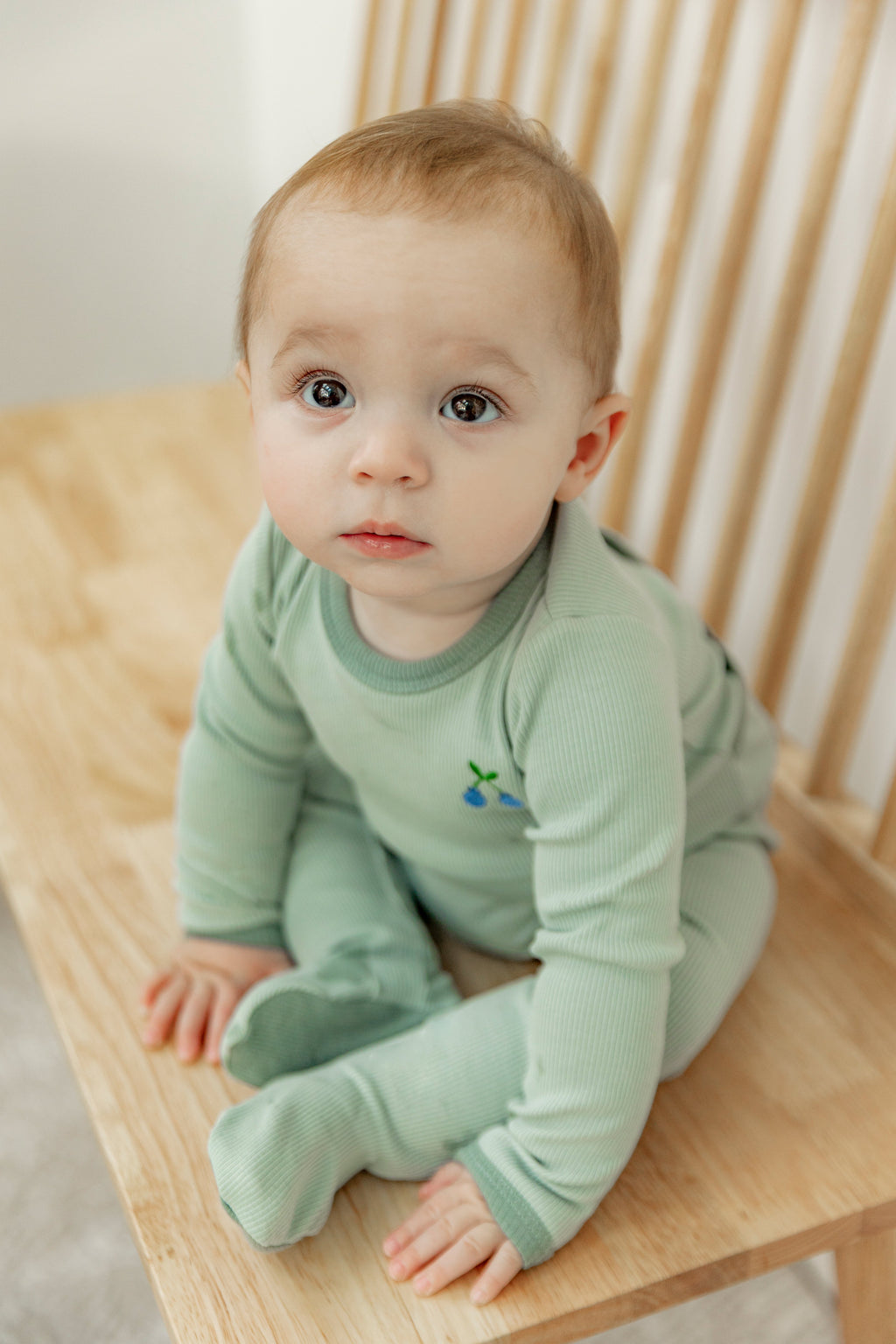 Cherry Print Rib Onesie