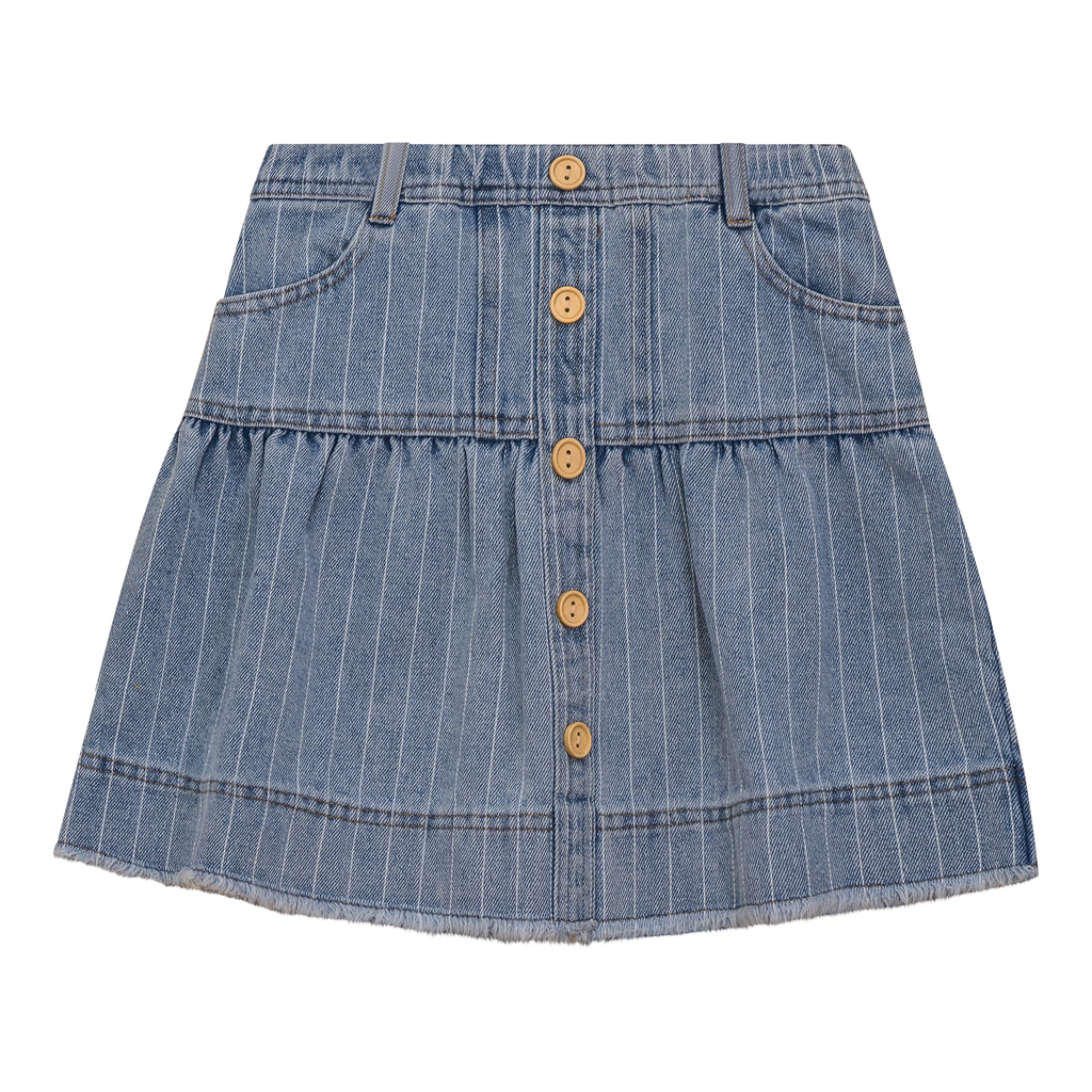 Striped Denim Skirt