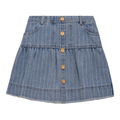 Striped Denim Skirt