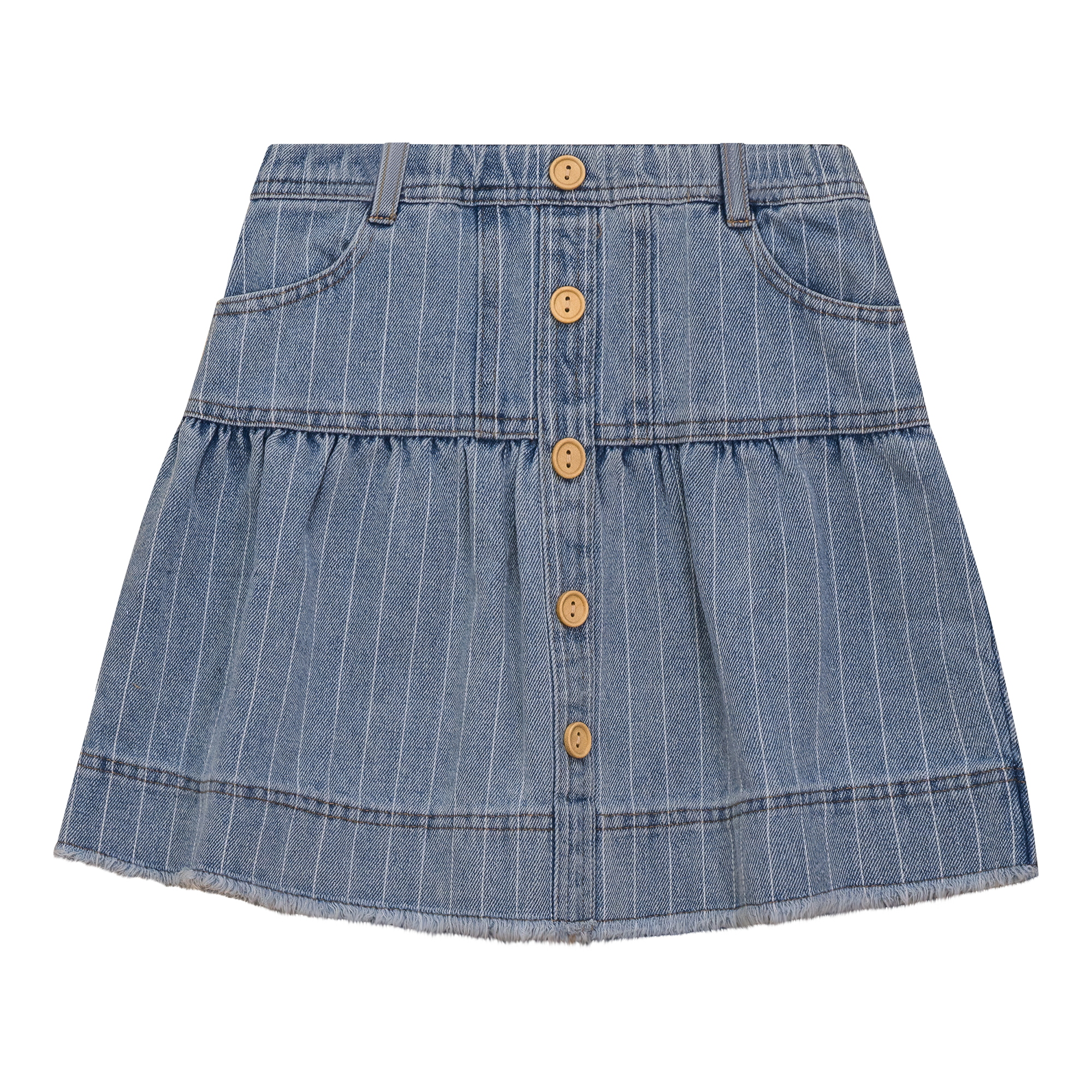 Striped Denim Skirt