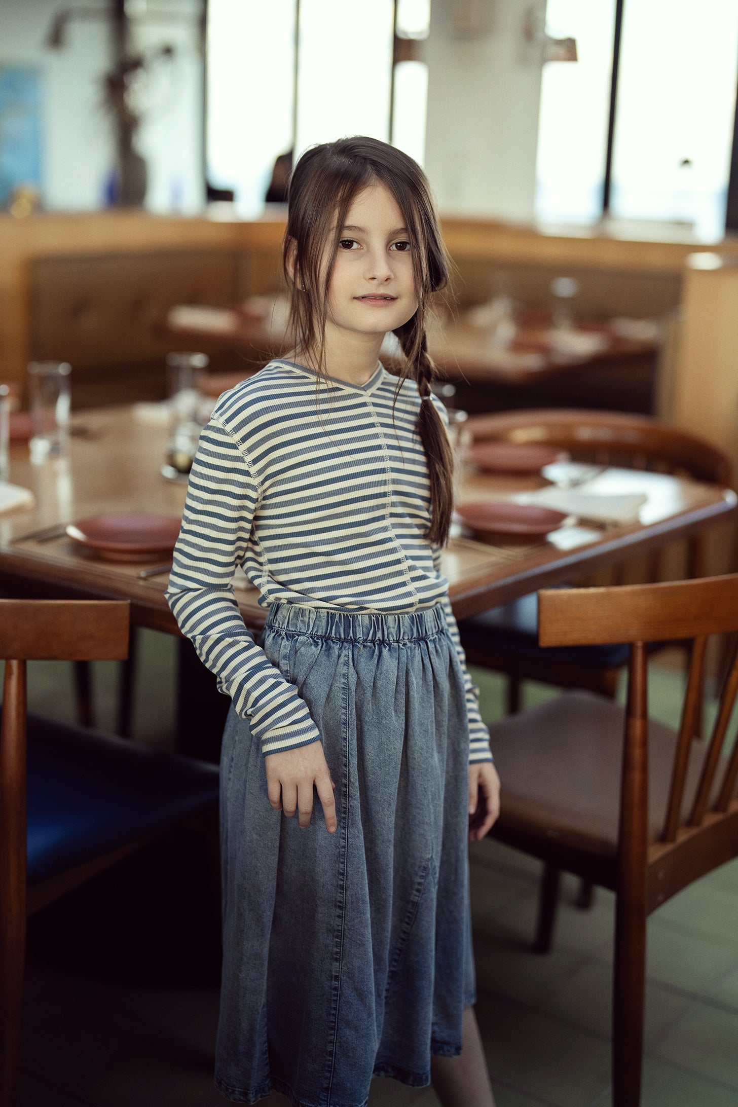 Striped Vneck Tshirt