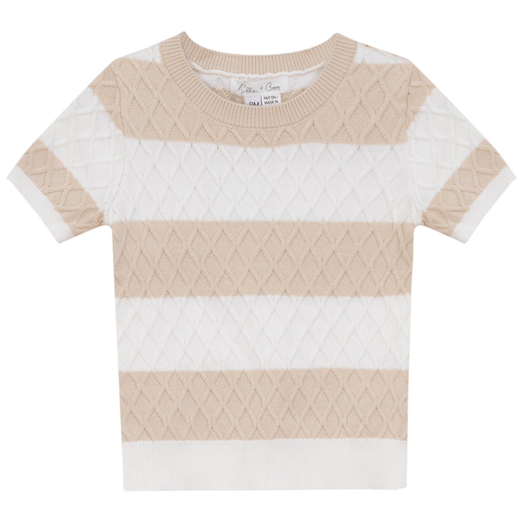 Honeycomb Stripe Knit Top
