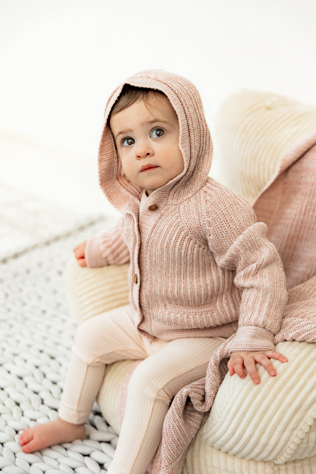 Knit Hooded Jacket