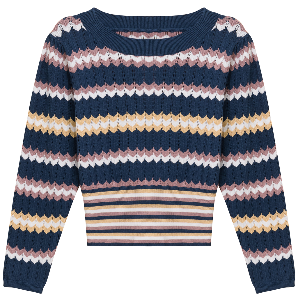 Zig Zag Striped Sweater
