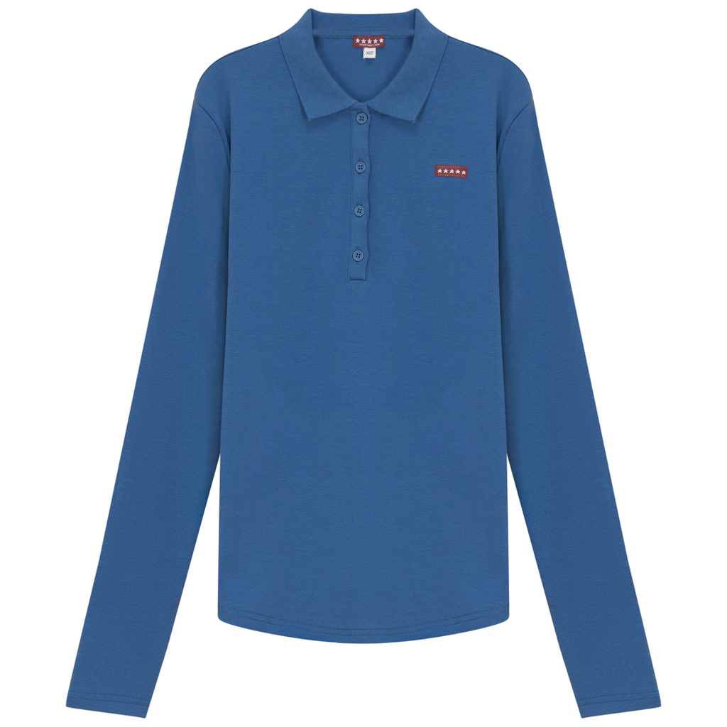 Fine Rib Polo Top