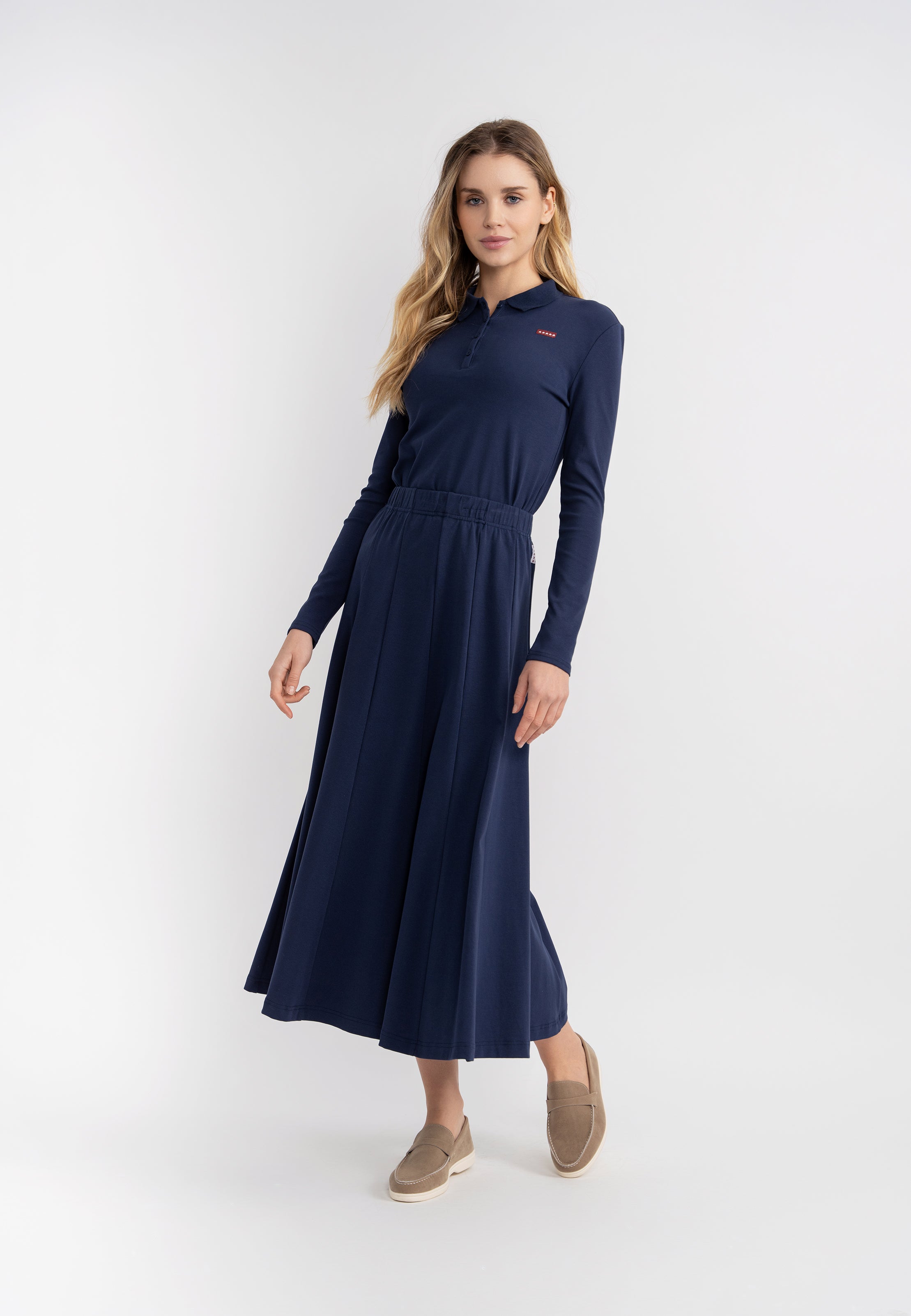 Fine Rib Polo Top