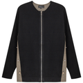 Maternity Knit Shirting Zipper Jacket