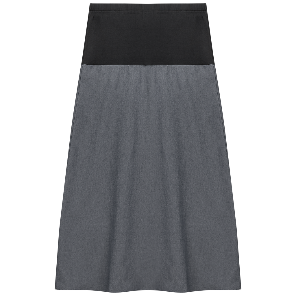 Maternity Chambray Midi Skirt