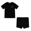 Smiley Embroidered Shorts Set