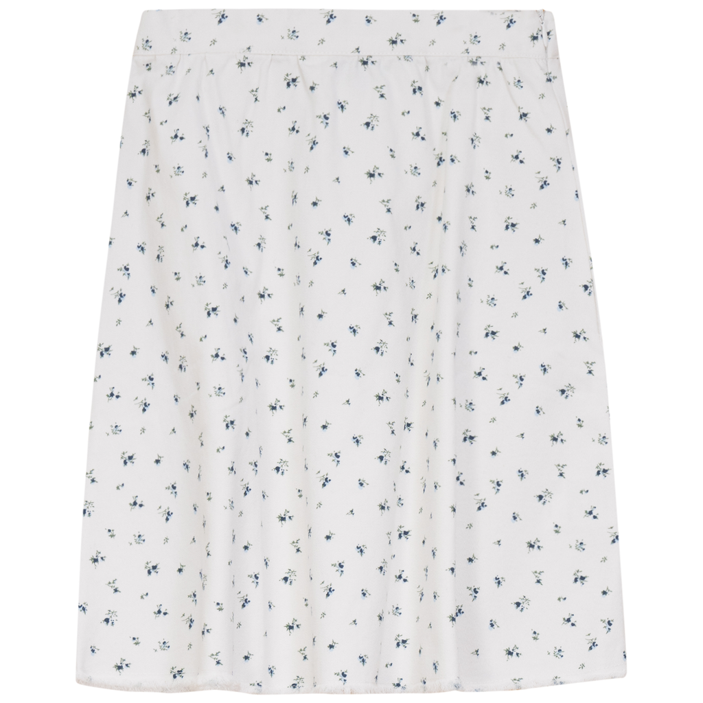 Floral Printed Denim Skirt
