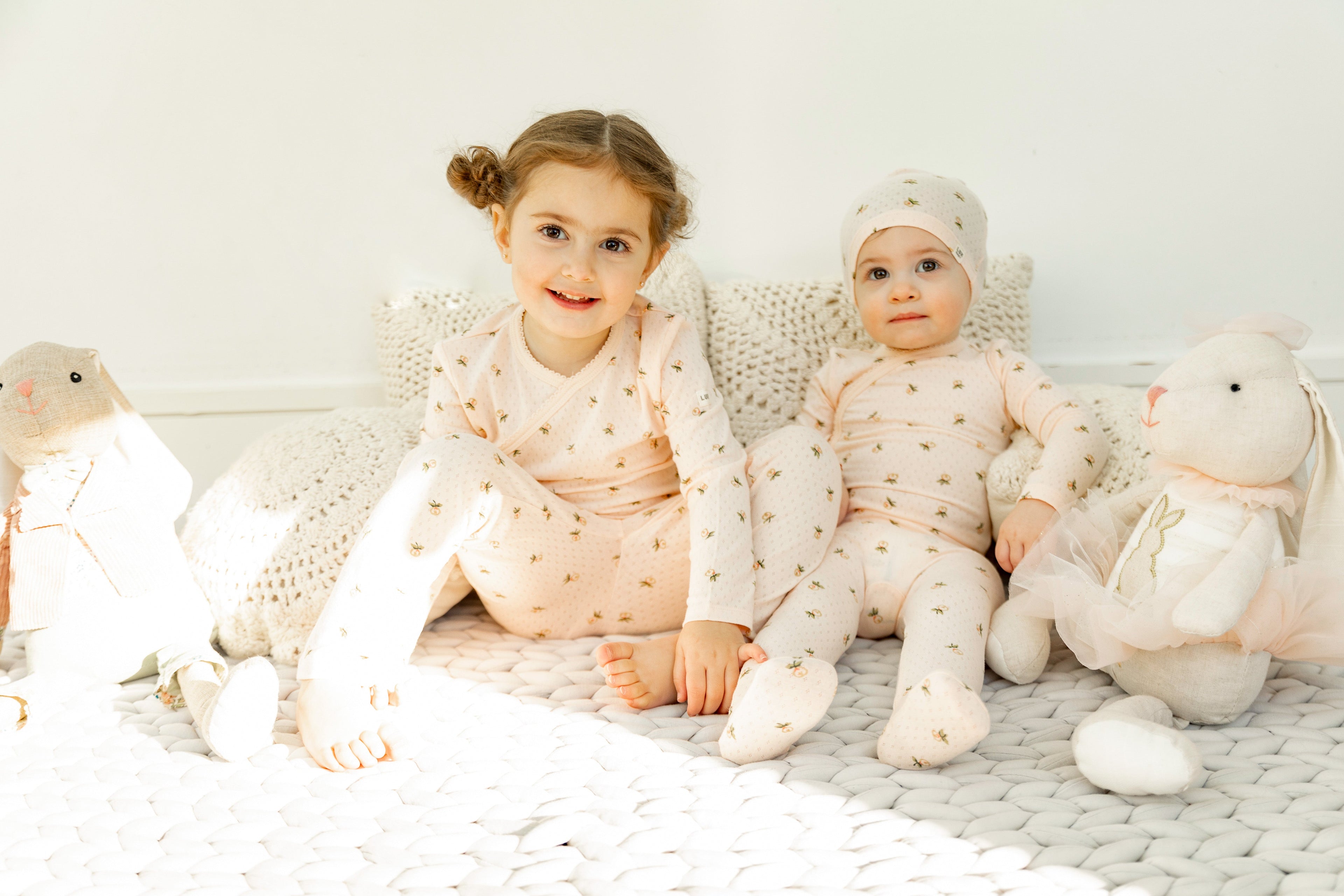 Floral Print Pointelle 2Pc Set