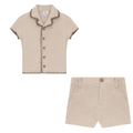 Twill Woven Shorts Set