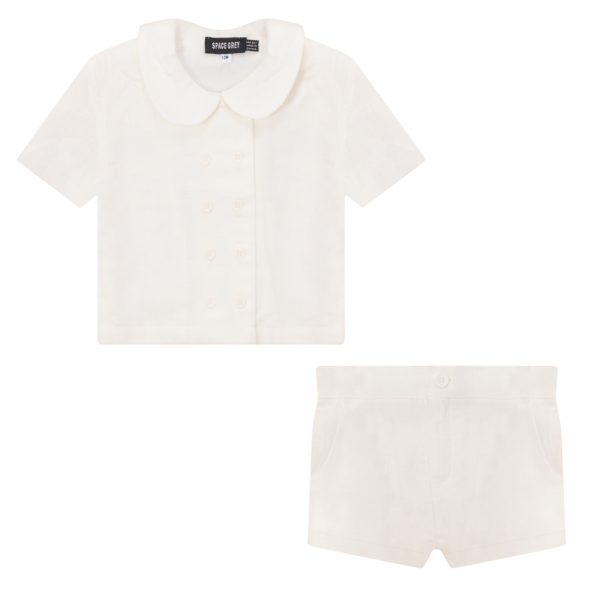 Woven Double Breasted 2Pc Set