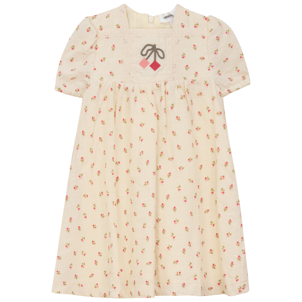 Cherry Printed Linen Dress
