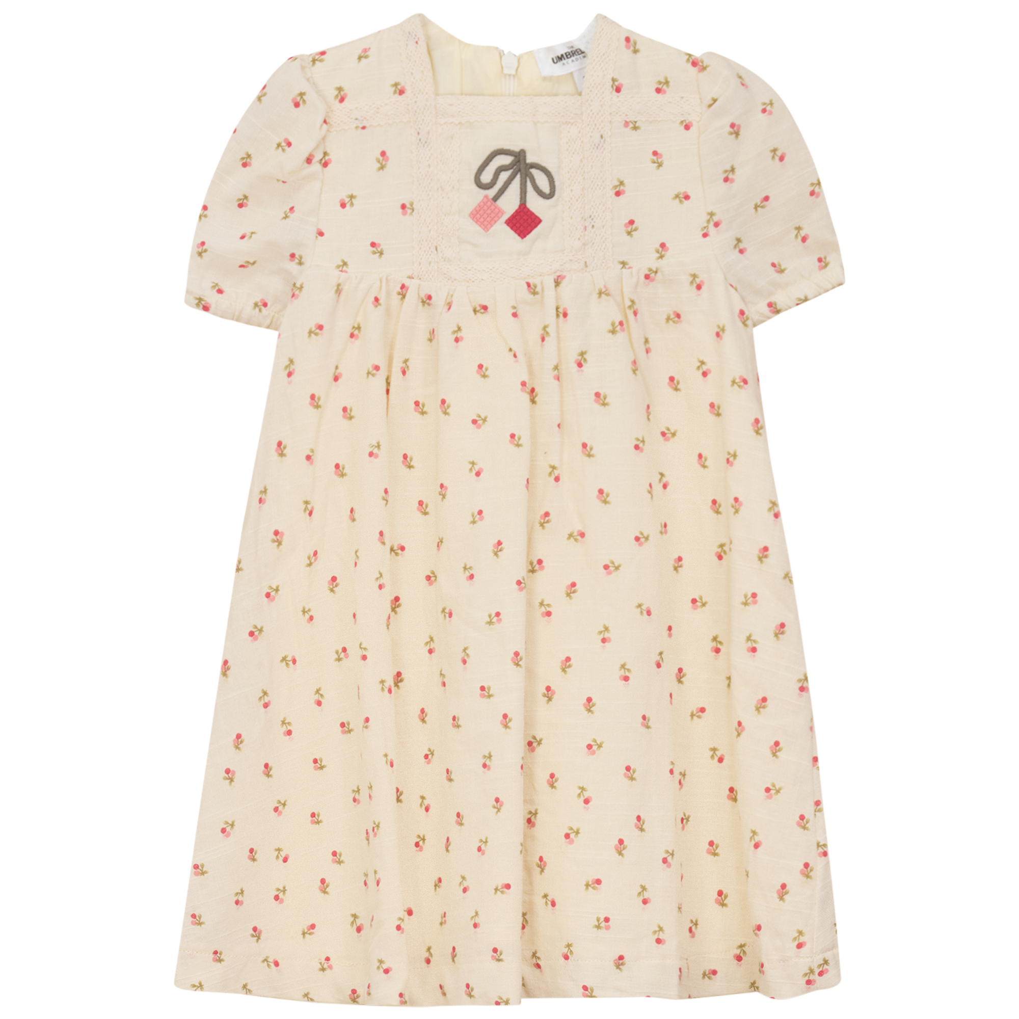 Cherry Printed Linen Dress