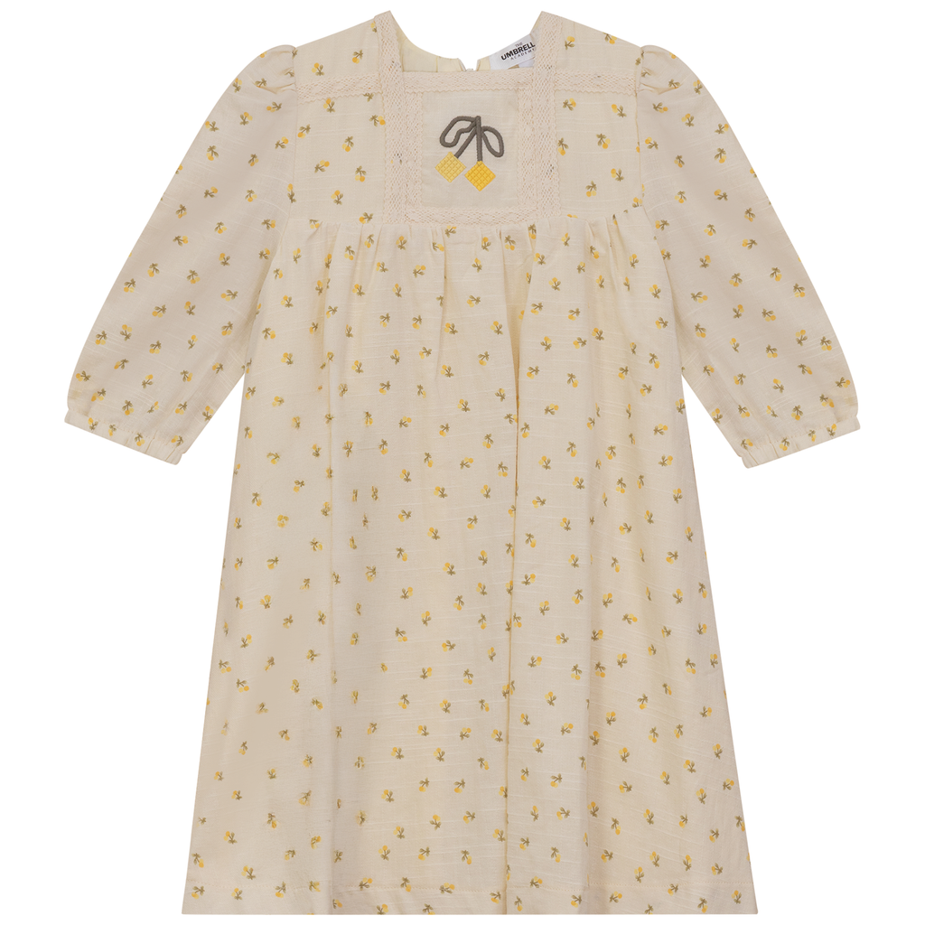 Cherry Printed Linen Dress
