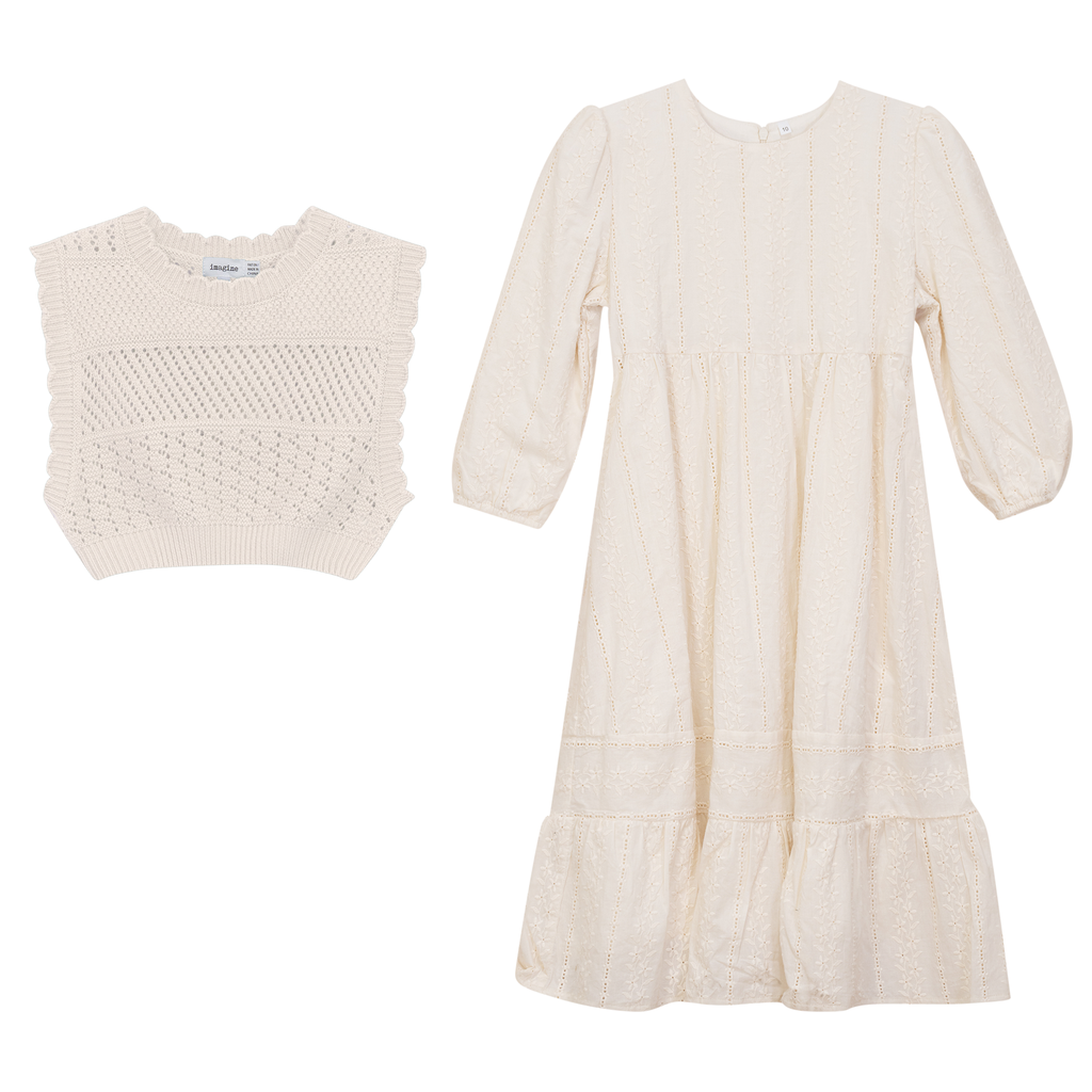 Woven Dress with Vest
