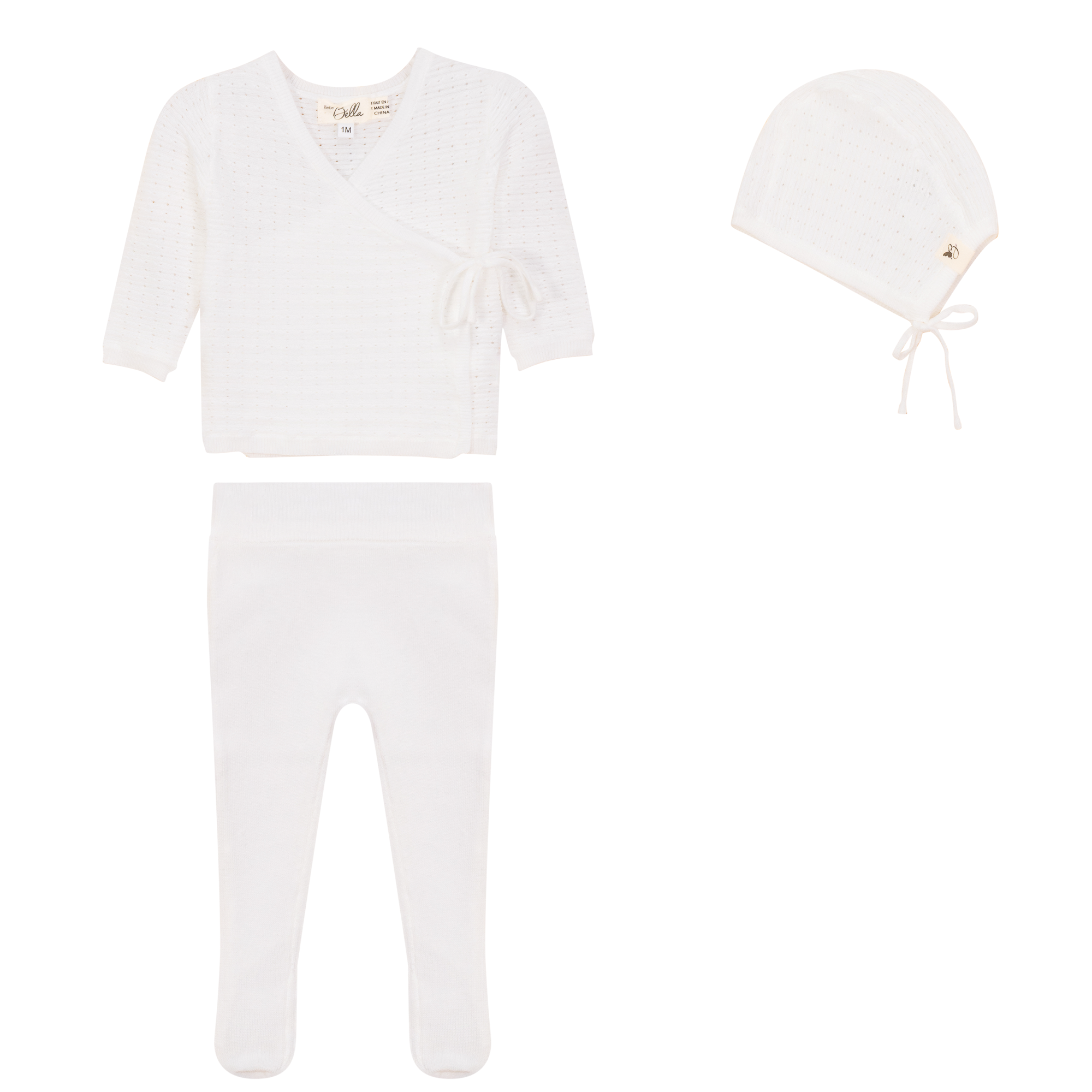 Pointelle Knit 3Pc Set