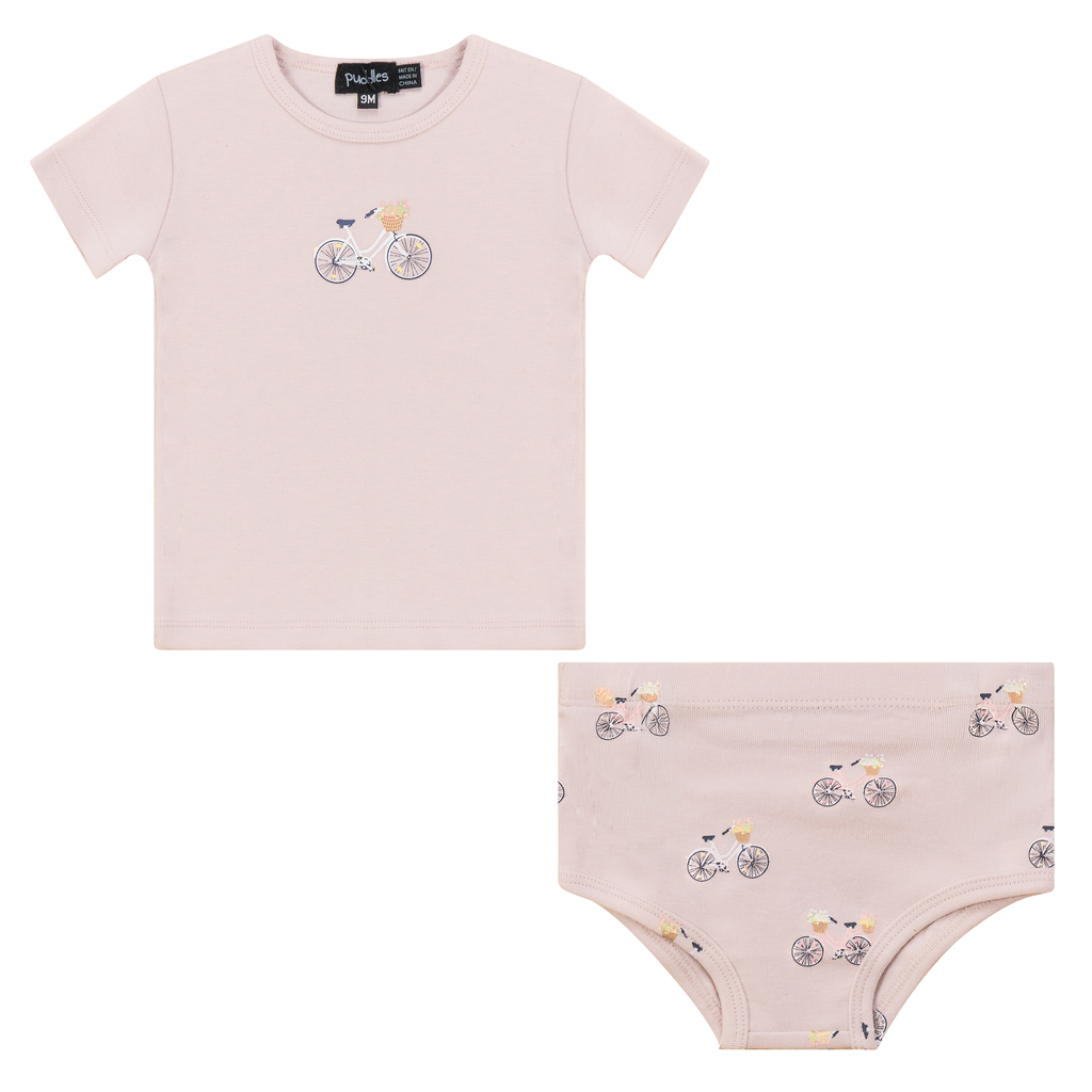 Bicycle Printed 2Pc Set