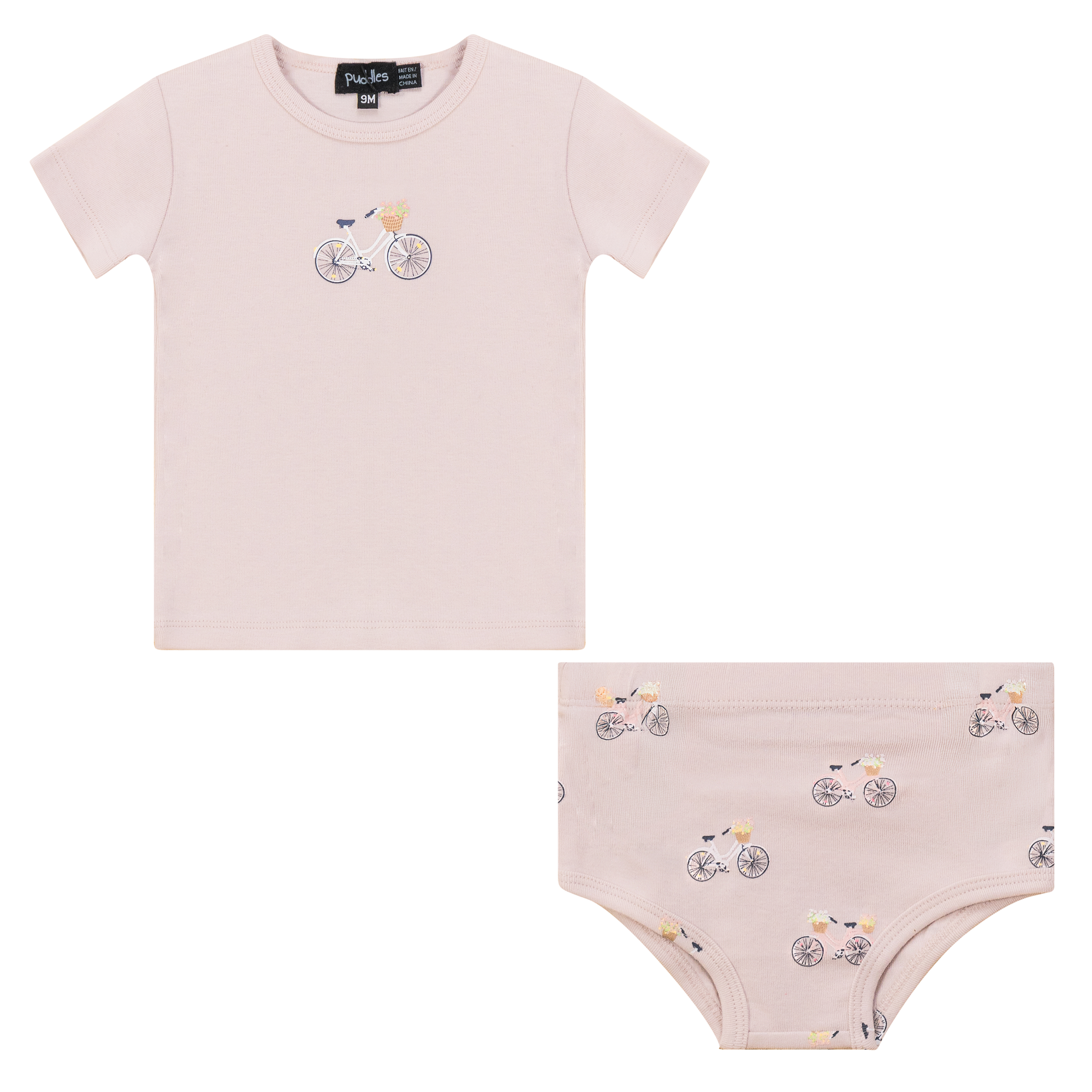 Bicycle Printed 2Pc Set