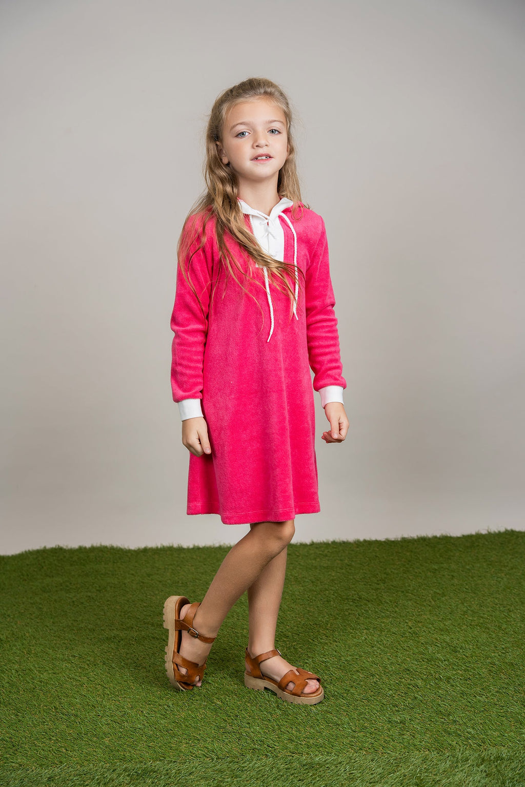 Cotton Terry Hoodie Dress