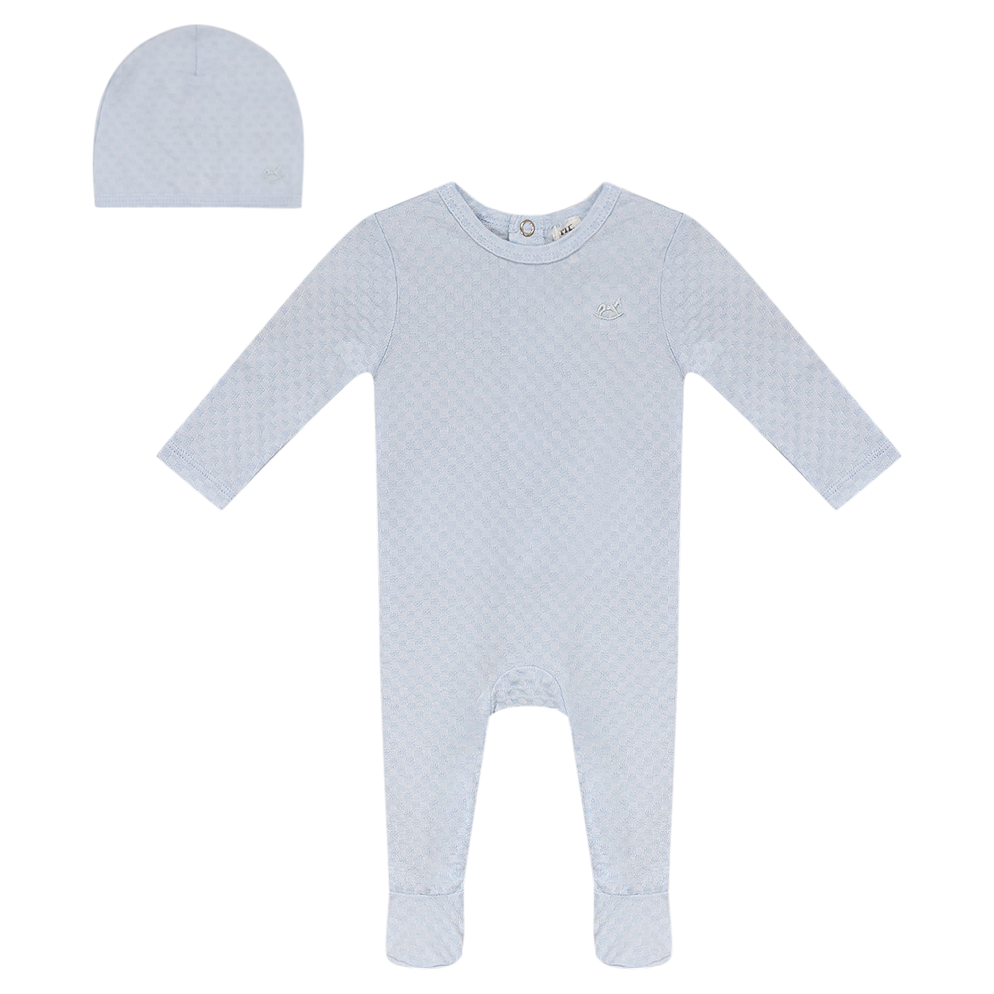 Checkered Onesie with Hat
