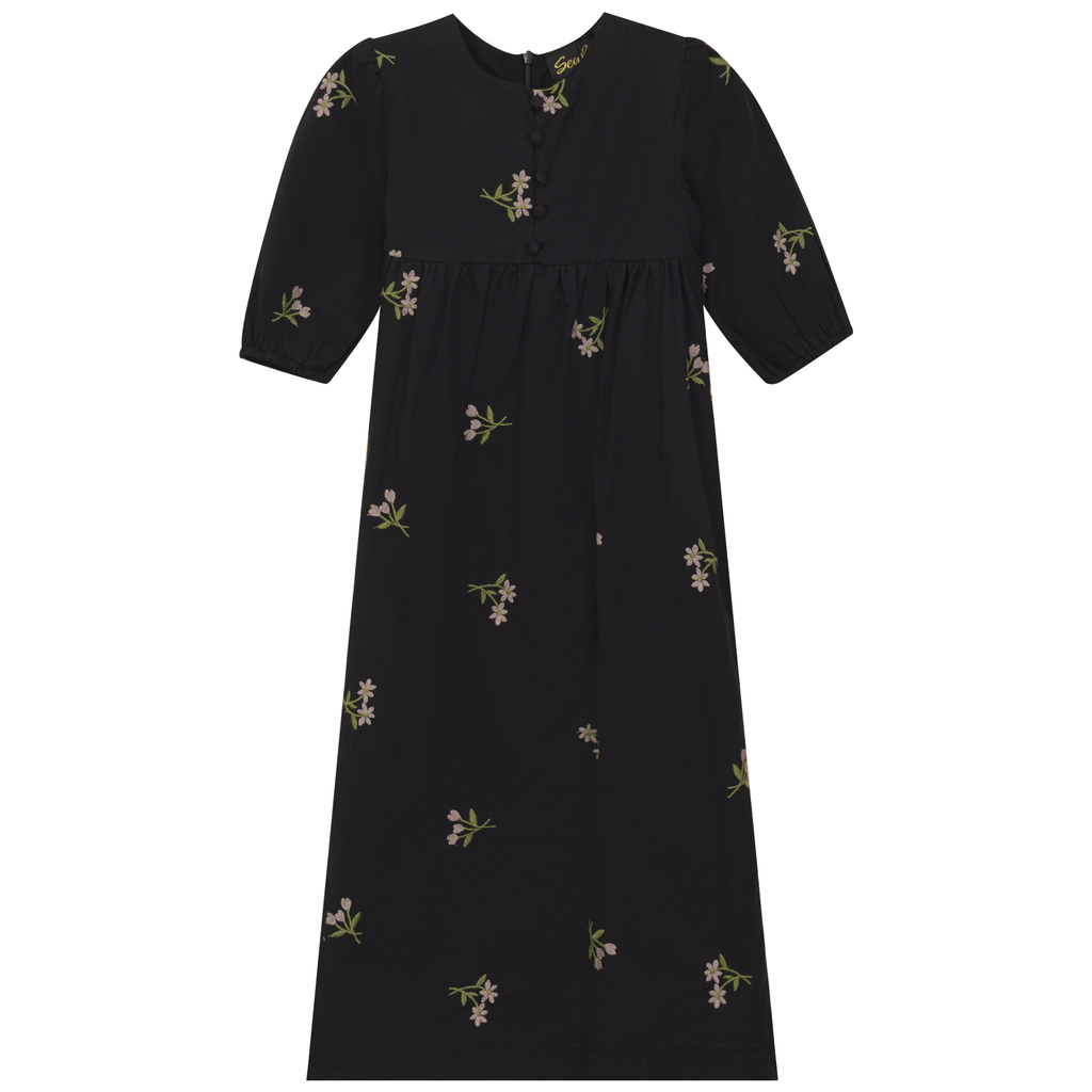 Woven Embroidered Floral Robe