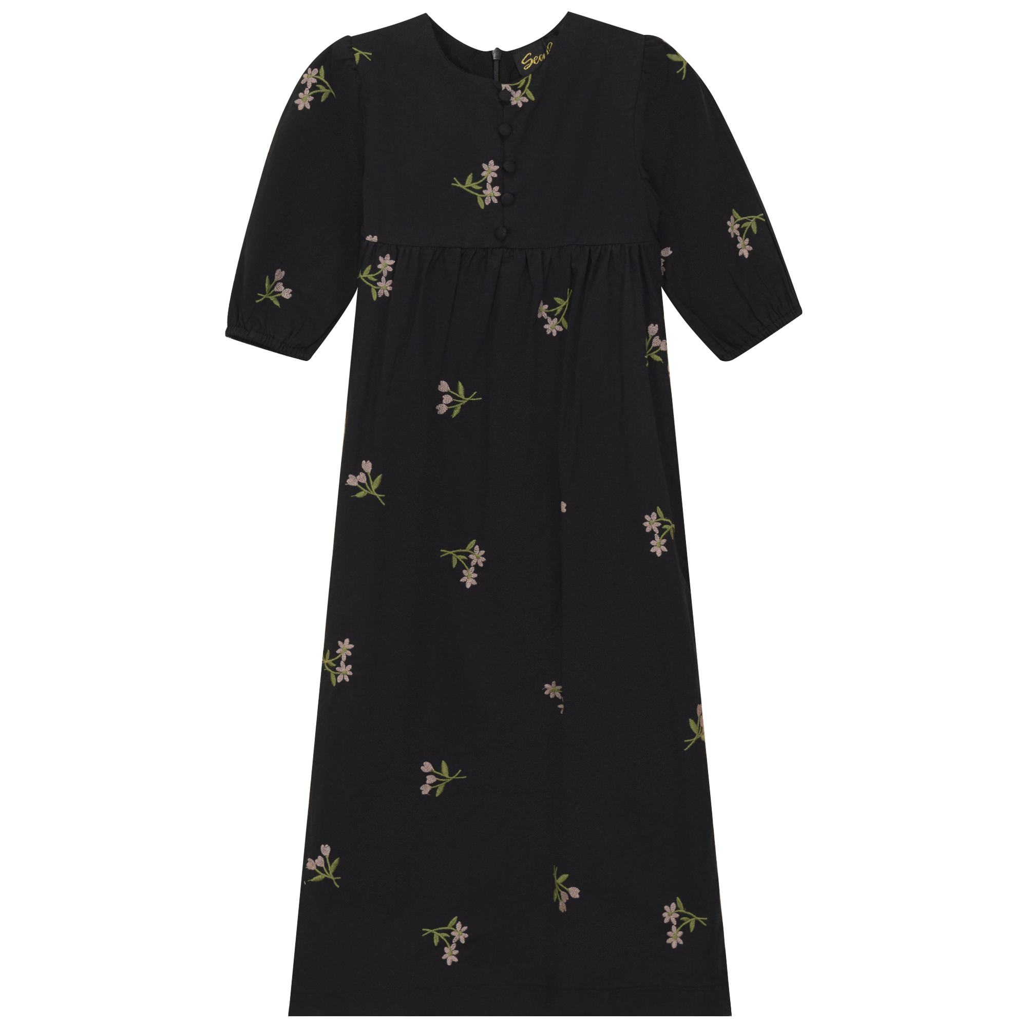 Woven Embroidered Floral Robe