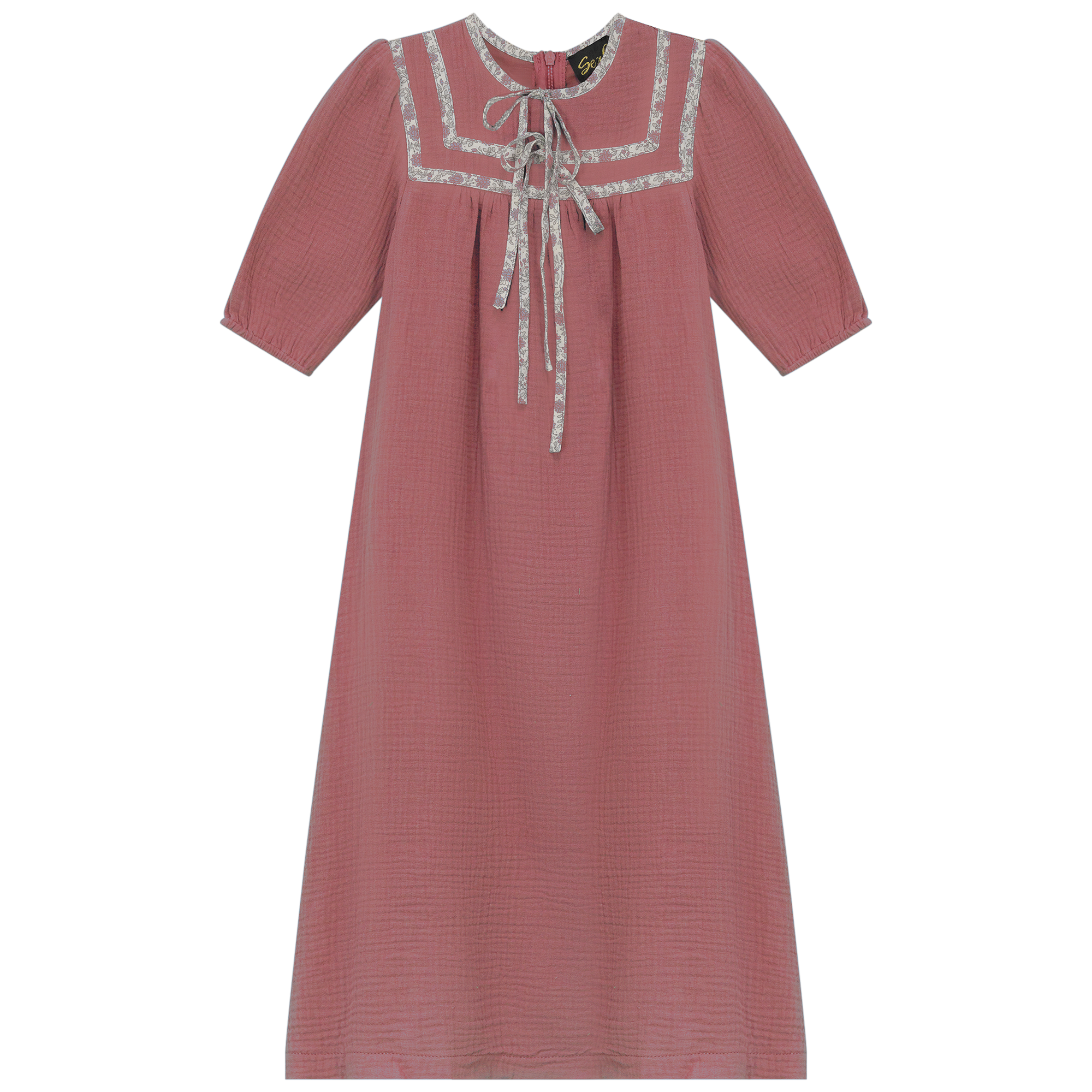 Floral Tape Gauze Robe