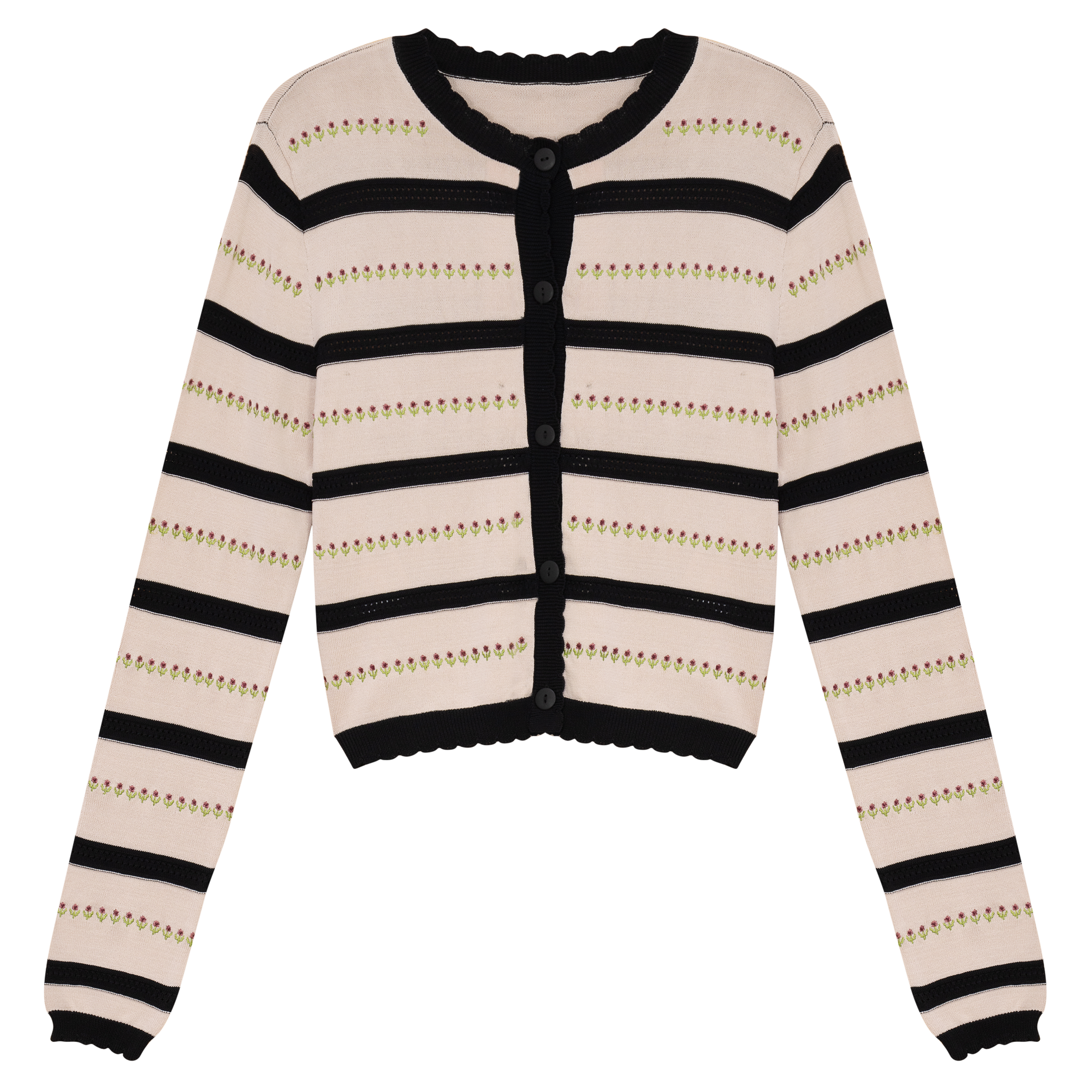 Knit Embroidered Cardigan