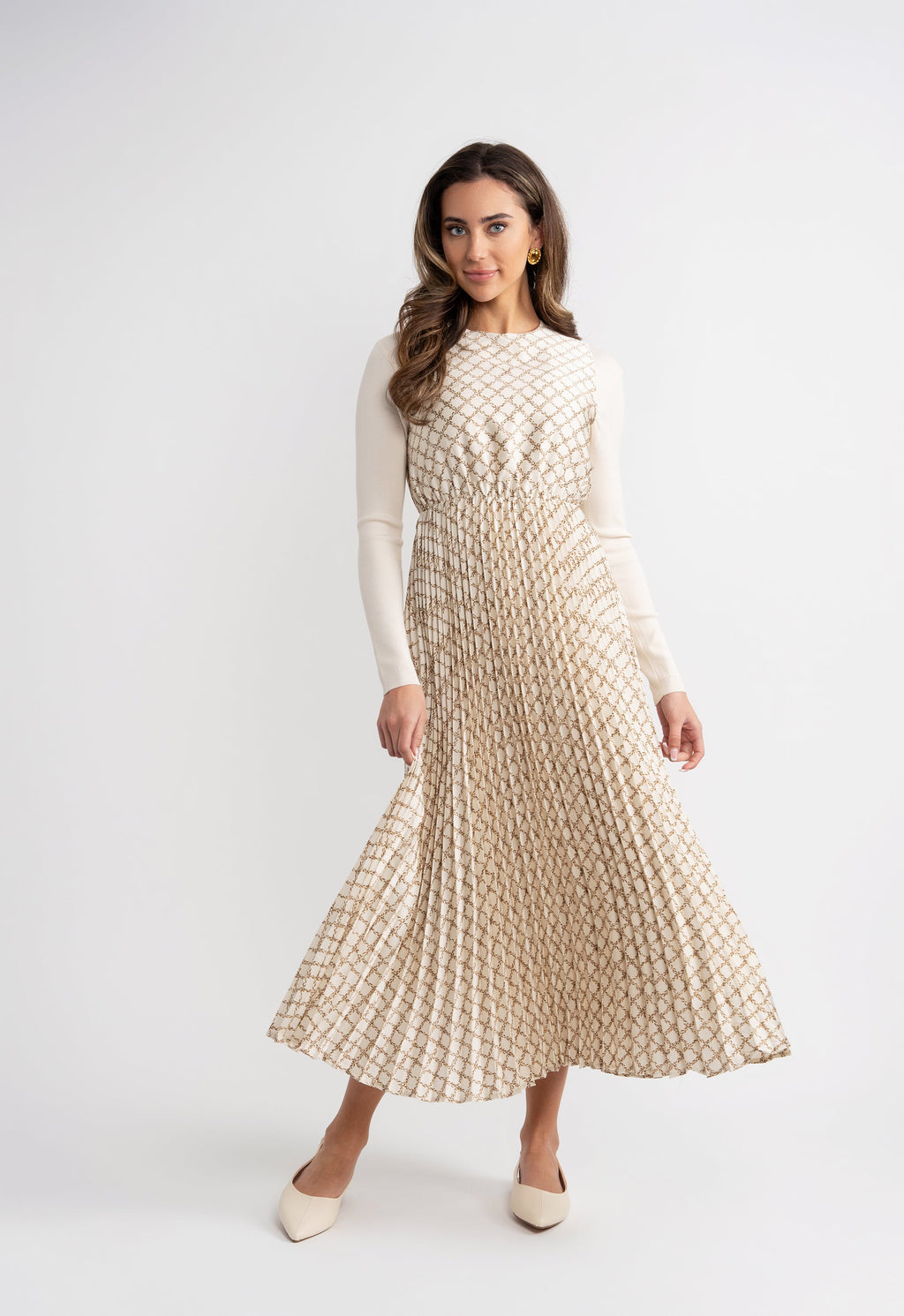 Pleated Jumper Set