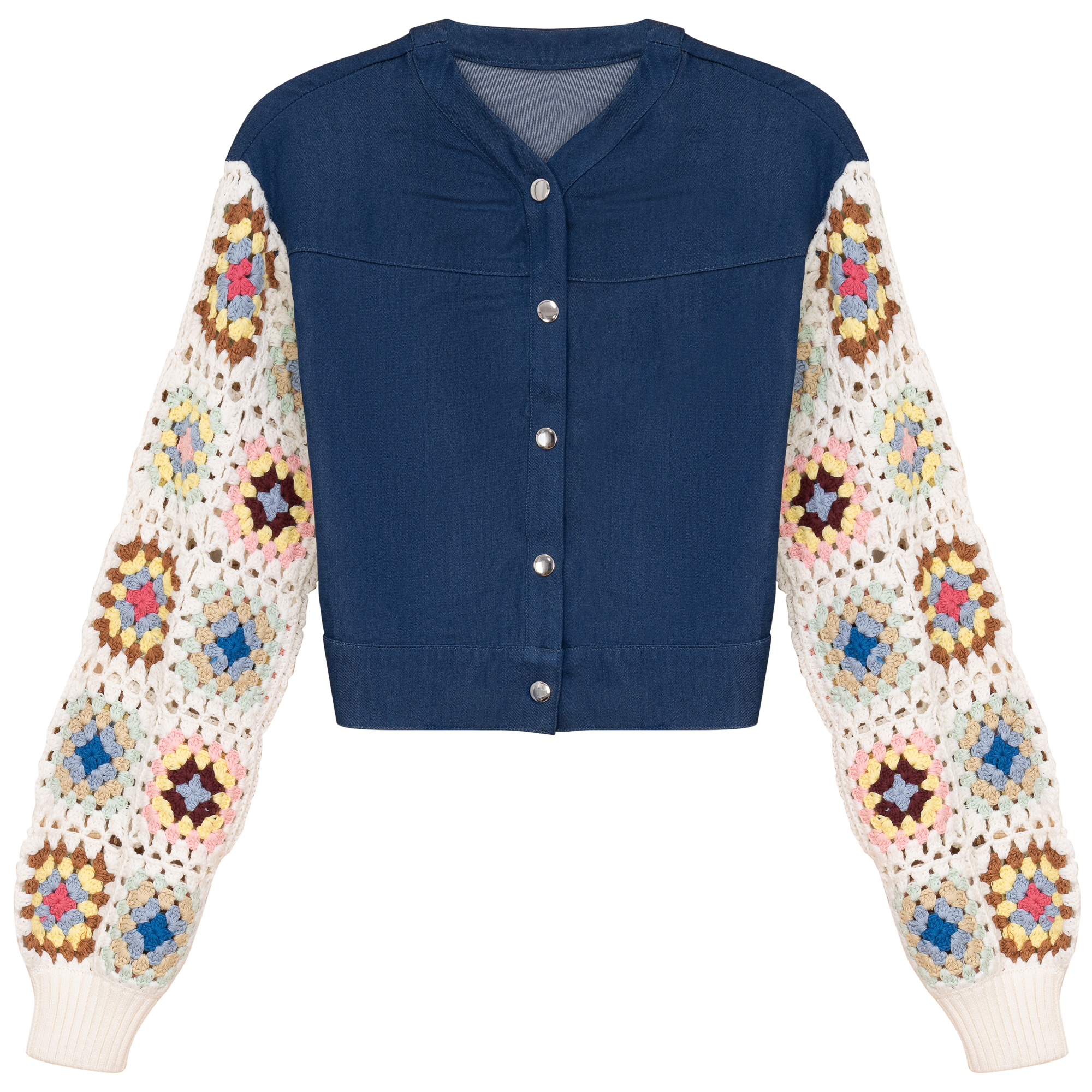 Denim Crochet Jacket