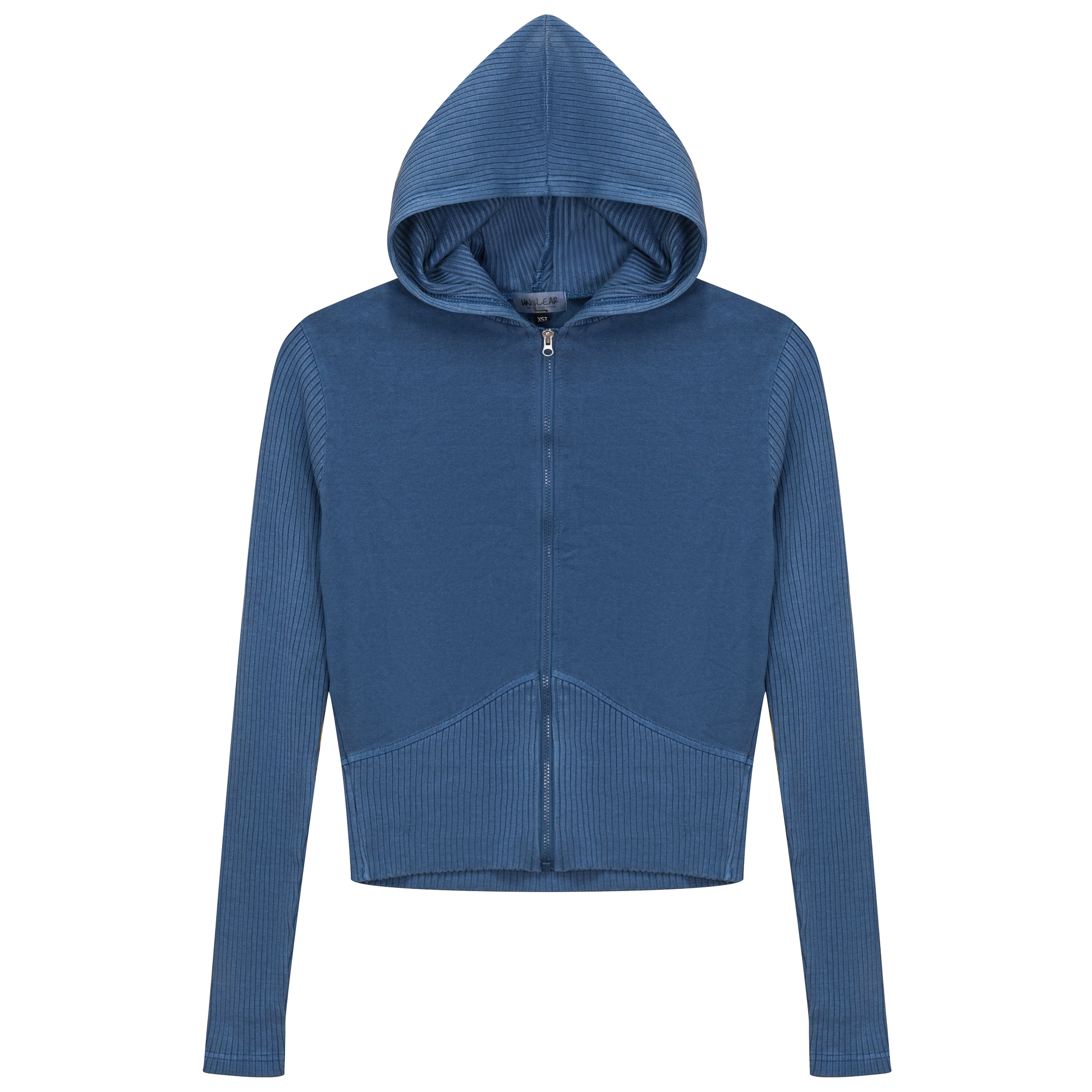 Distressed Zip-Up Hoodie