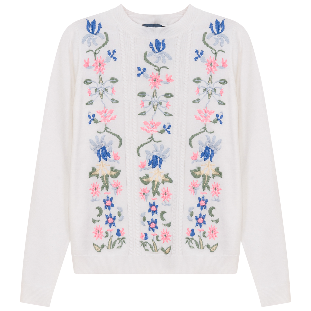 Floral Embroidered Sweater