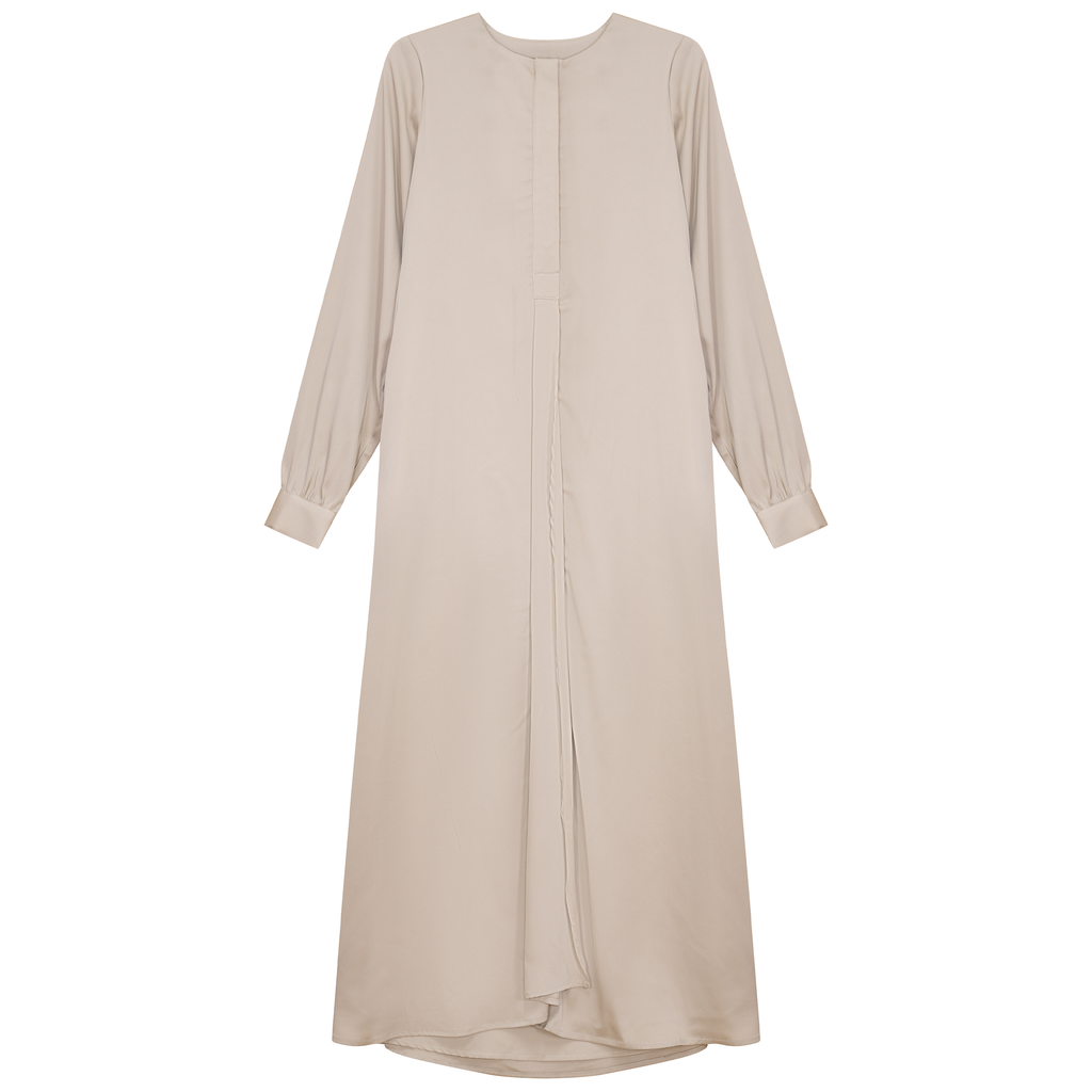 Midi Satin Shirt Dress